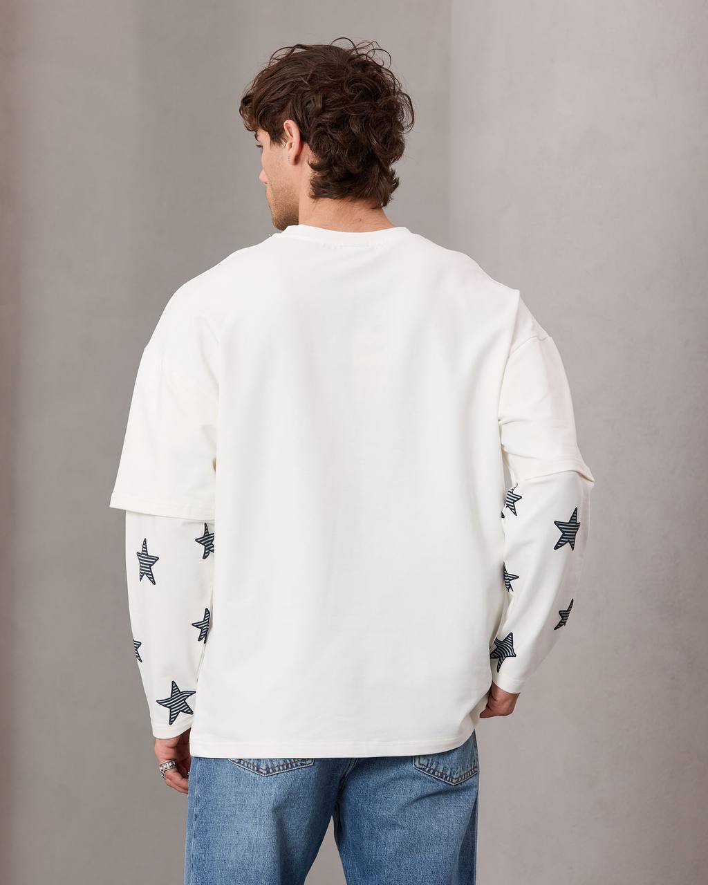 oversize printed long sleeve tee