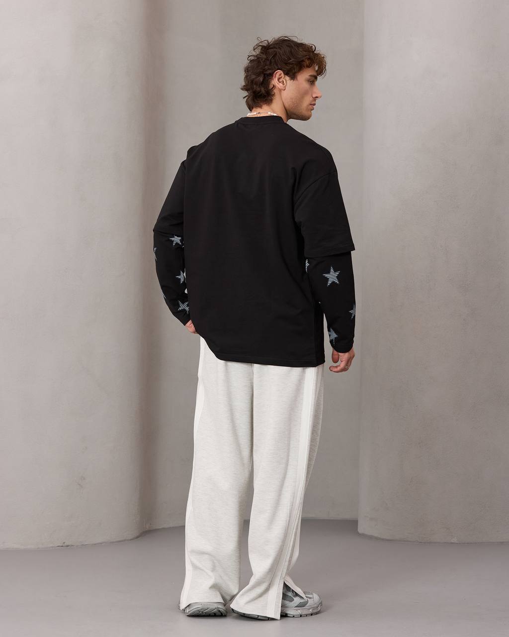 oversize printed long sleeve tee
