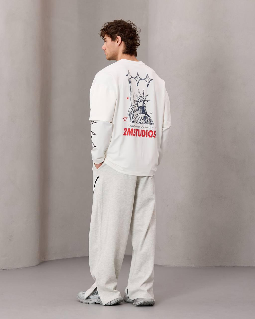 oversize printed long sleeve tee