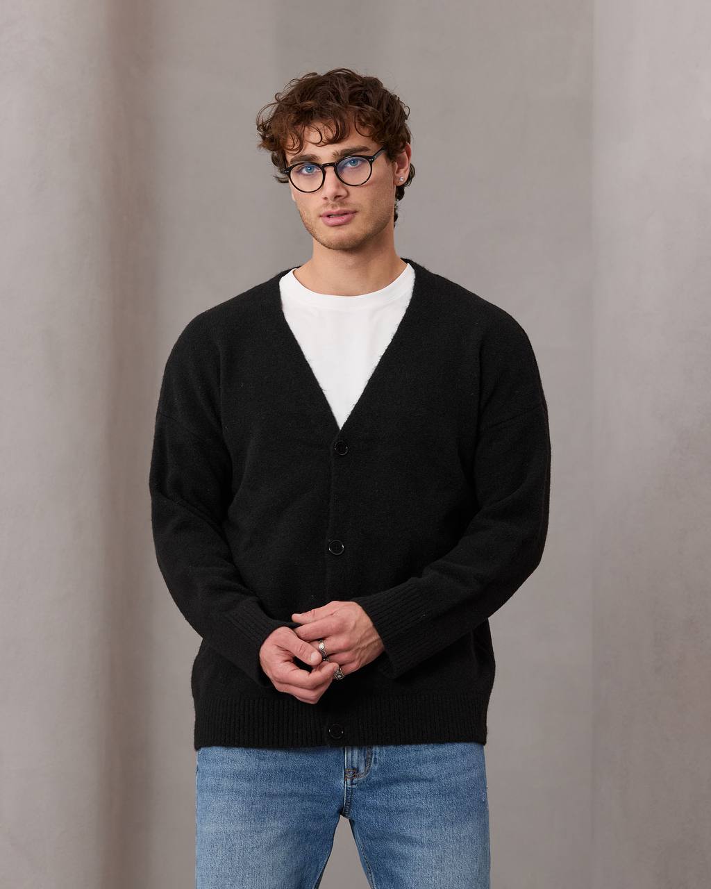 oversize wool cardigan