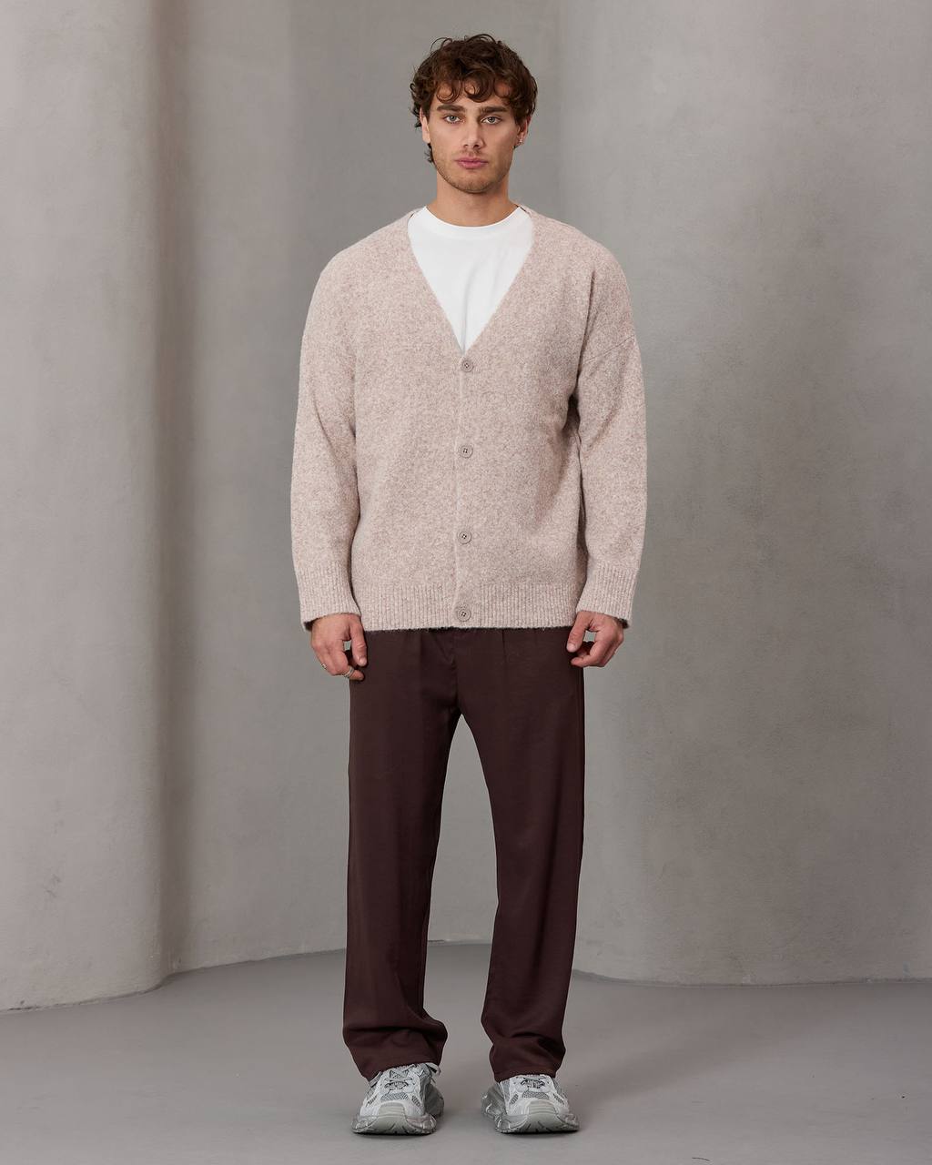 oversize wool cardigan