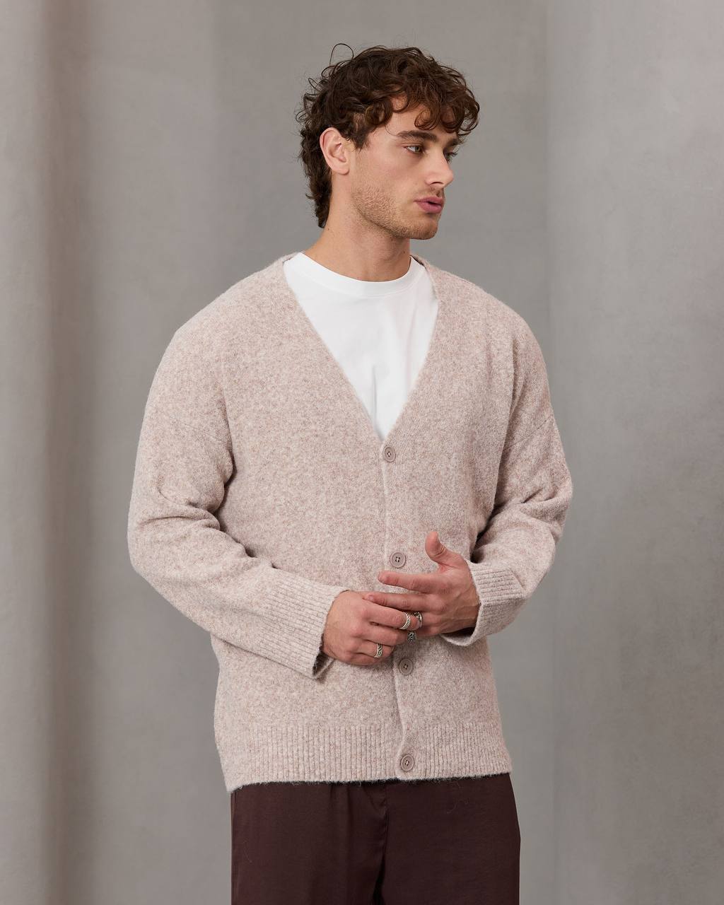 oversize wool cardigan