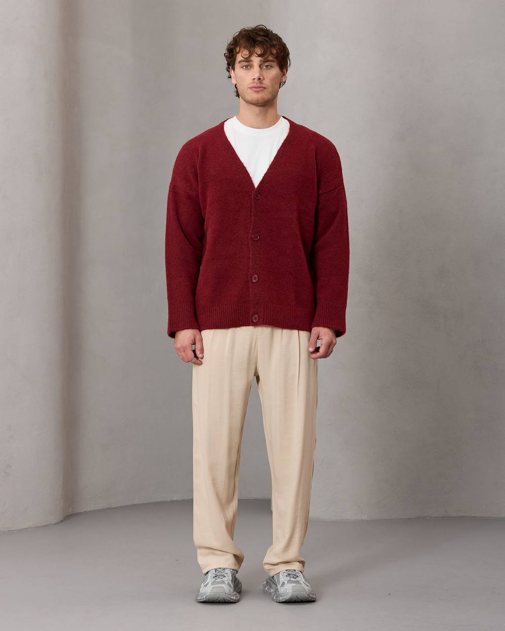 oversize wool cardigan