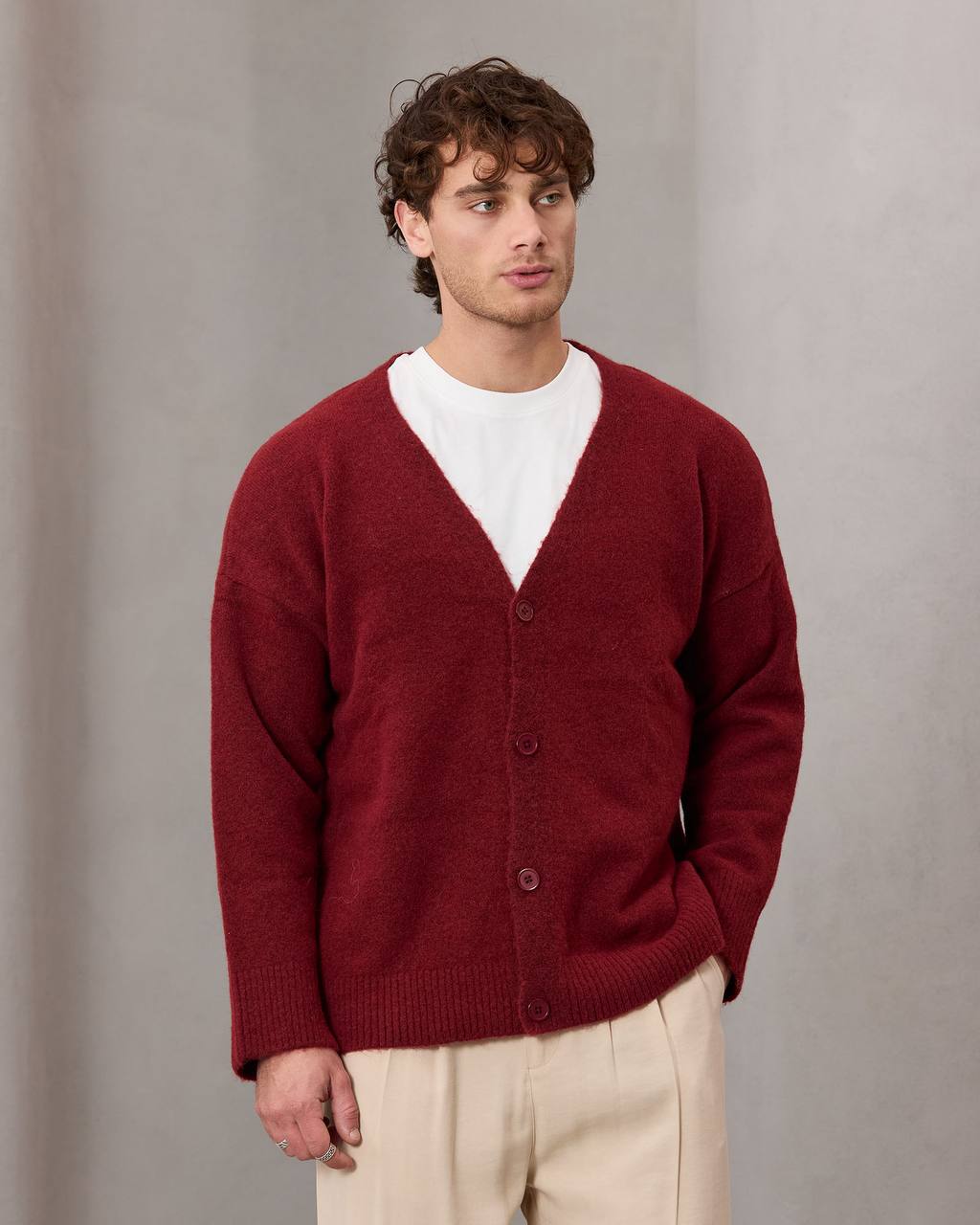 oversize wool cardigan