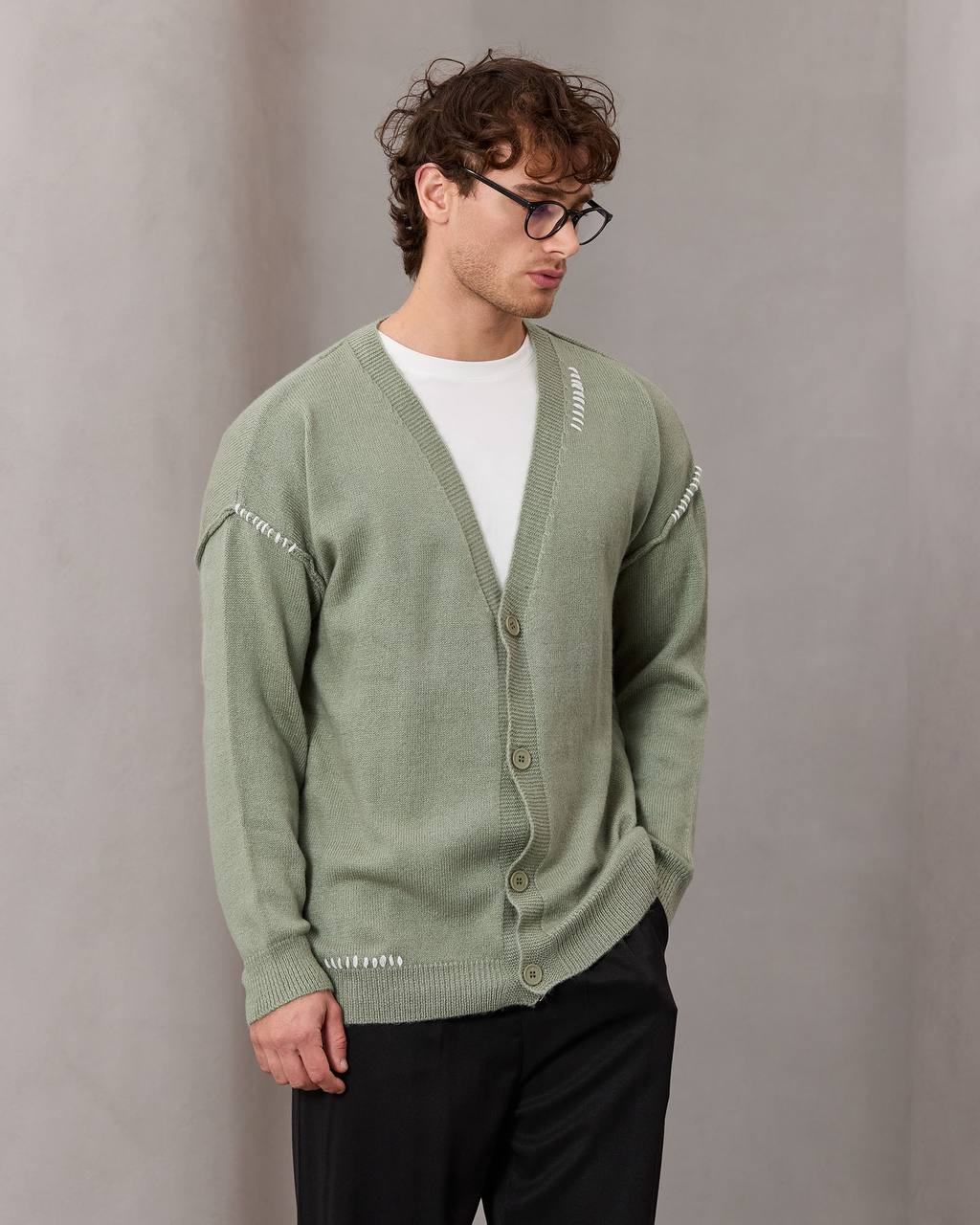 oversize wool cardigan