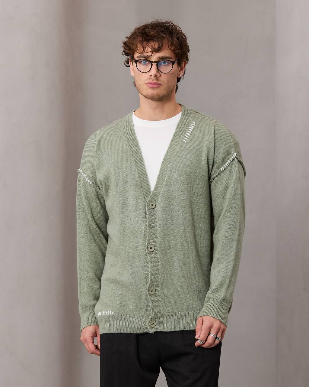 oversize wool cardigan
