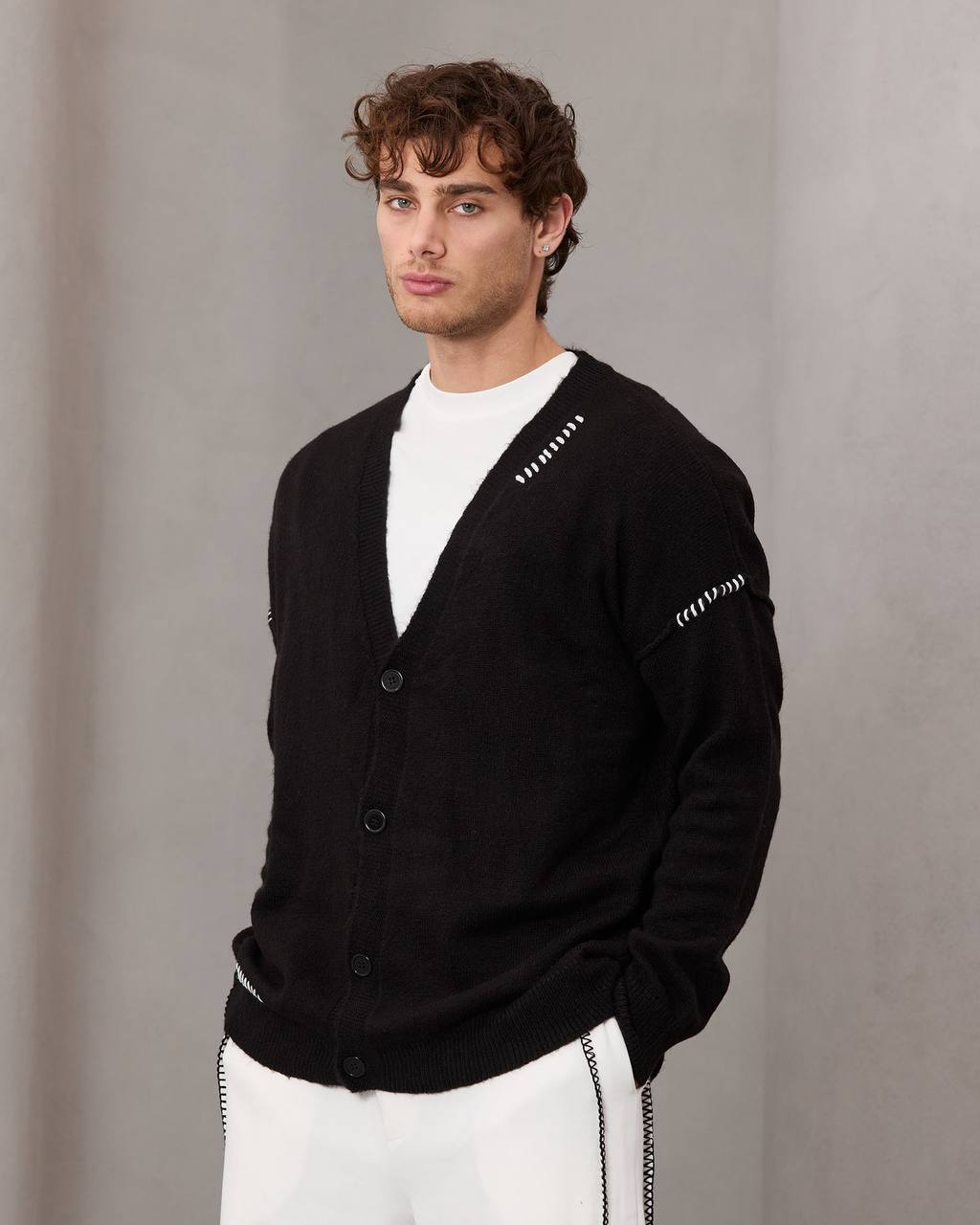 oversize wool cardigan