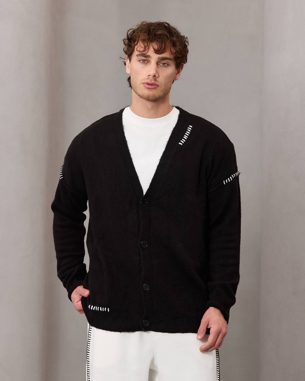 oversize wool cardigan