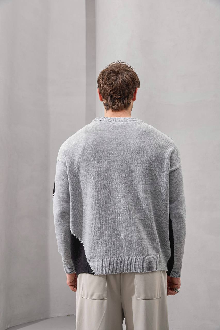 Deconstructed Panelled Knit Sweater