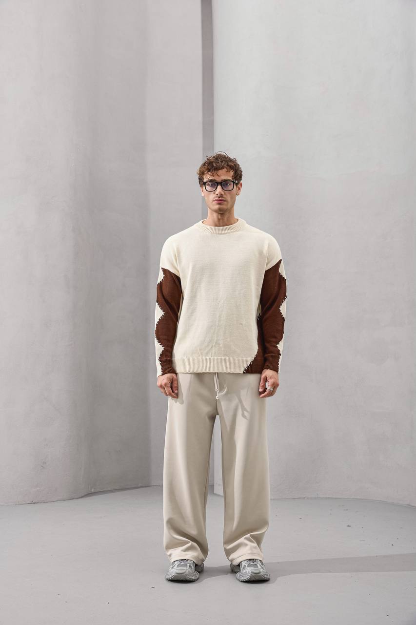Deconstructed Panelled Knit Sweater