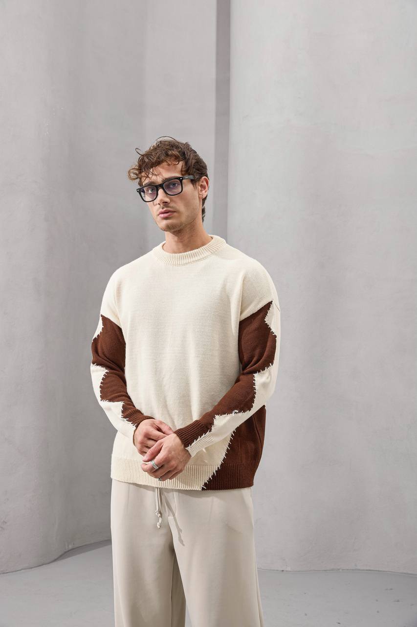 Deconstructed Panelled Knit Sweater