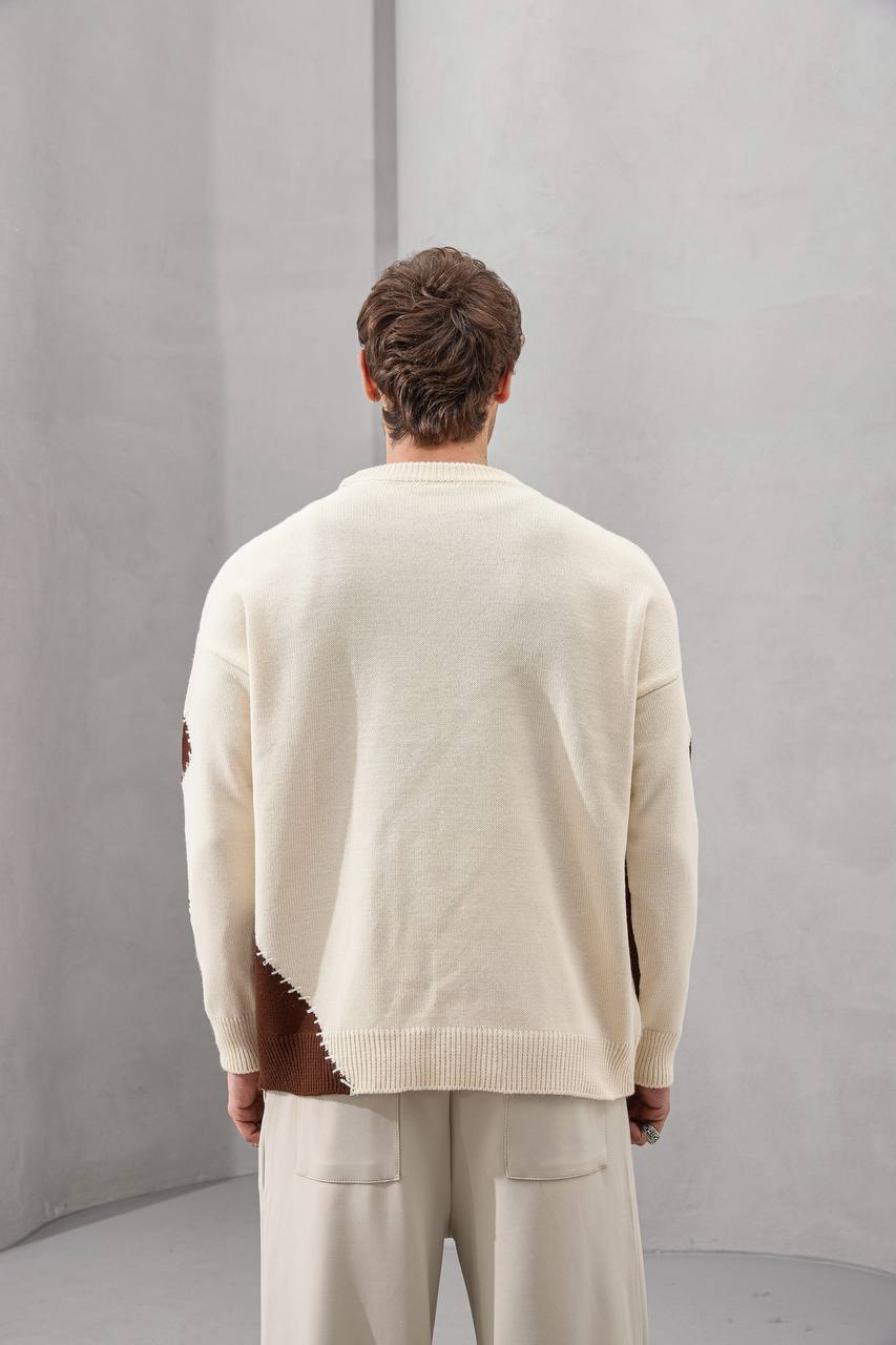 Deconstructed Panelled Knit Sweater