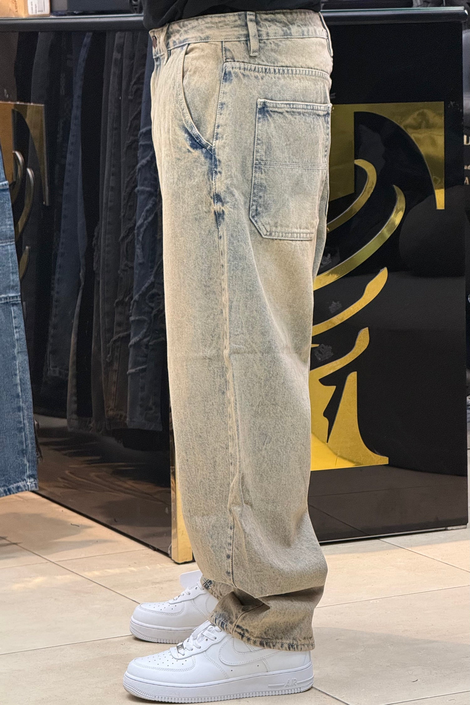BALLOON FIT JEANS DIRTY CLAIR