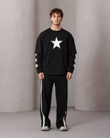 "Star-System" Layered Oversized Long-Sleeve Tee