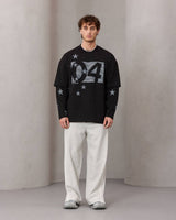 oversize printed long sleeve tee