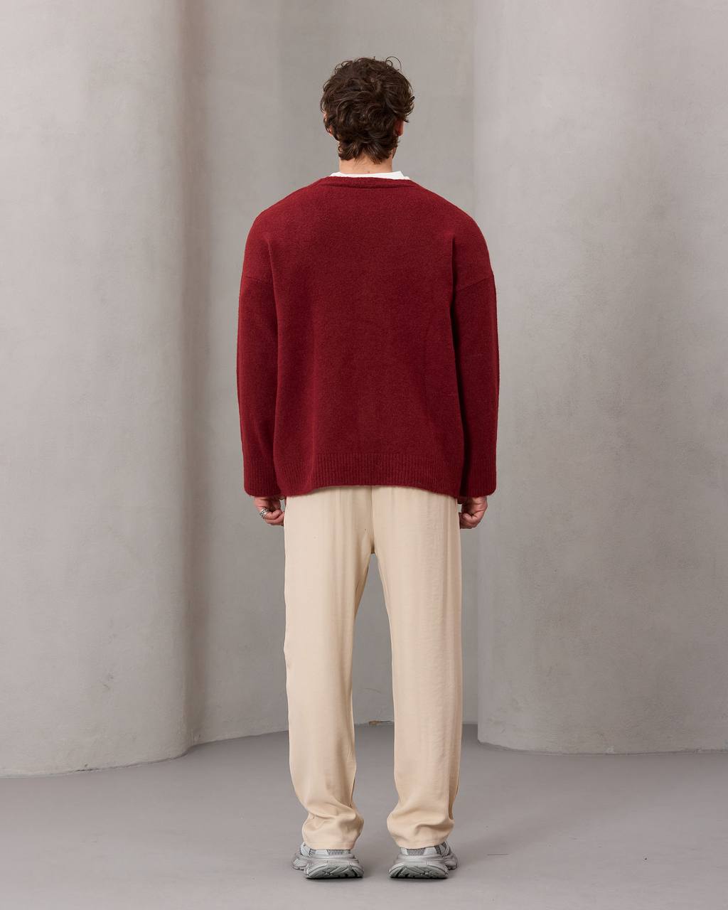oversize wool cardigan