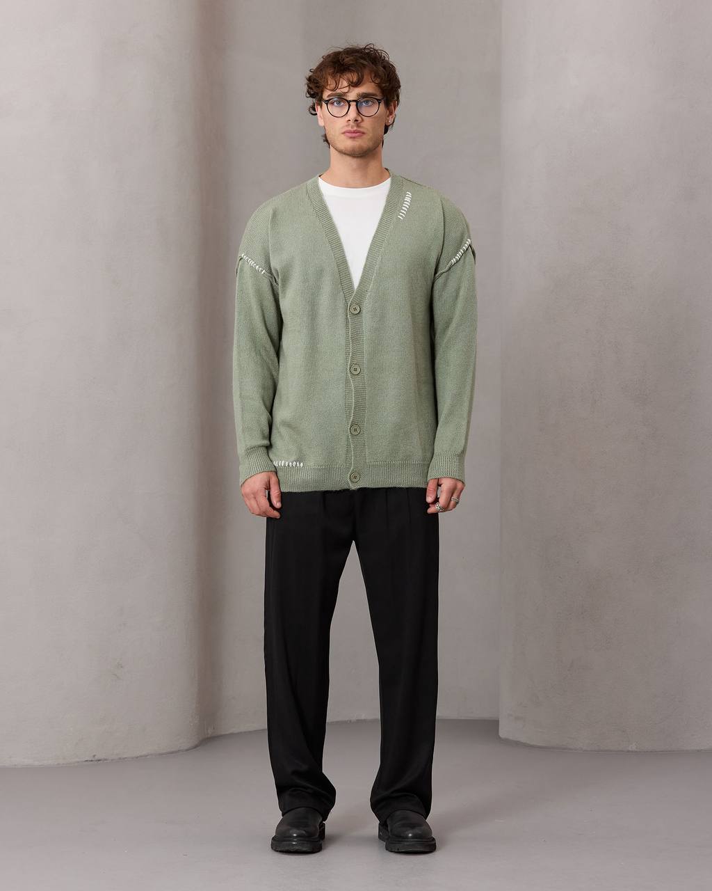 oversize wool cardigan