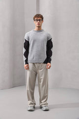 Deconstructed Panelled Knit Sweater