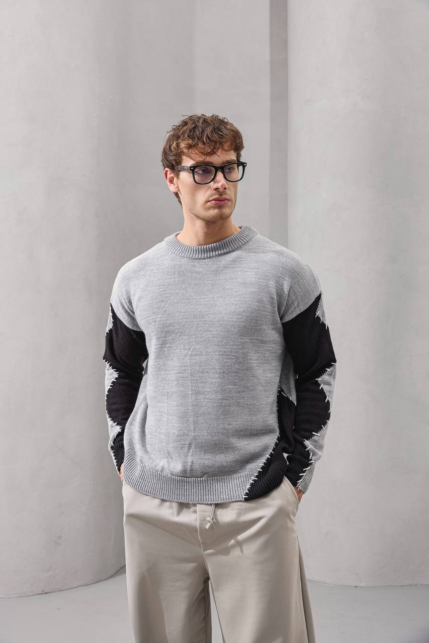 Deconstructed Panelled Knit Sweater