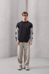 Deconstructed Panelled Knit Sweater